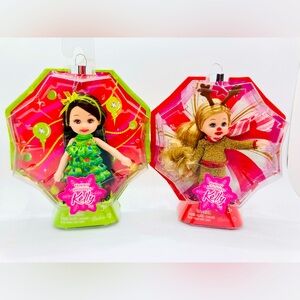 Kelly Club Ornaments 2 dolls: Christmas Tree Kayla/Reindeer Kelly (2008) NIB